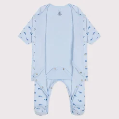 Vêtements Naissance|Pyjamas*Petit Bateau Bodyjama en tubique baleine de
