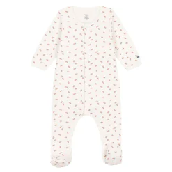 Pyjamas*Petit Bateau Bodyjama fleurs en tubique 3 mois de Blanc marshmallow/blanc multico