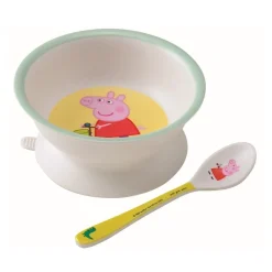 Bols*Oball Bol ventouse + cuillère de Peppa Pig