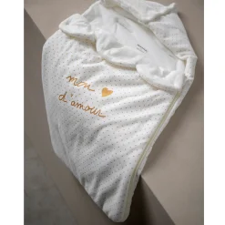 Gigoteuses & Nids D'Ange*Petit à petit Bonne nuit les chatons Nid d'ange en velours de Gold Dots