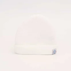 Bonnets, Moufles, Chaussons|Vêtements Naissance*P'tit bisou Bonnet à revers de Blanc