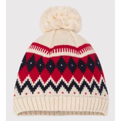 Chapeaux, Bonnets, Écharpes|Chapeaux, Bonnets, Écharpes*Petit Bateau Bonnet bébé en laine 3-6 mois de Avalanche/multico