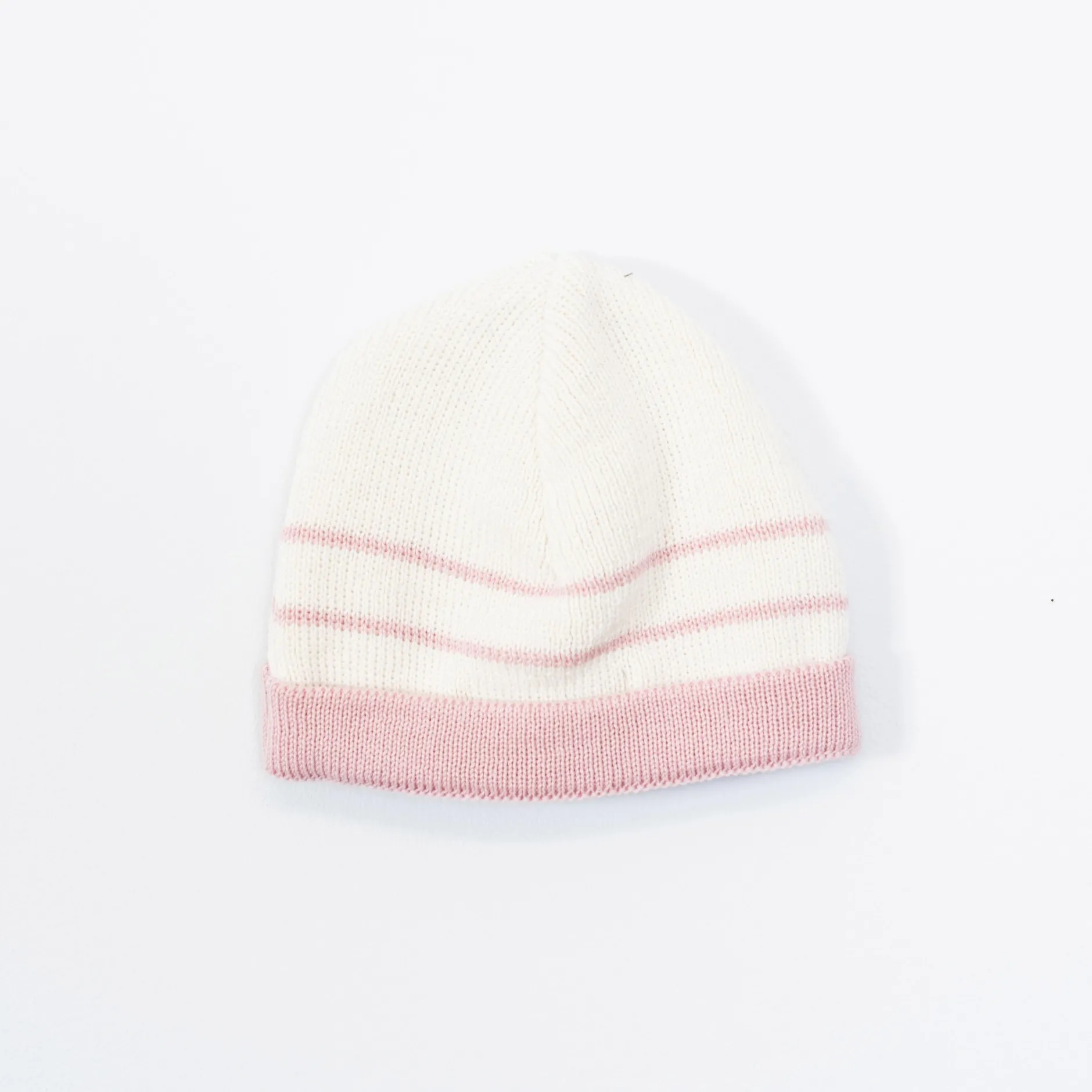 Chapeaux, Bonnets, Écharpes|Chapeaux, Bonnets, Écharpes*La Manufacture de Layette Bonnet rayé Petits Marins de Ecru/rose