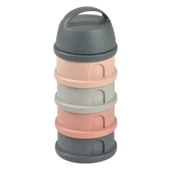 Doseurs*Béaba Boîte Doseuse 4 compartiments de Mineral Grey/Pink