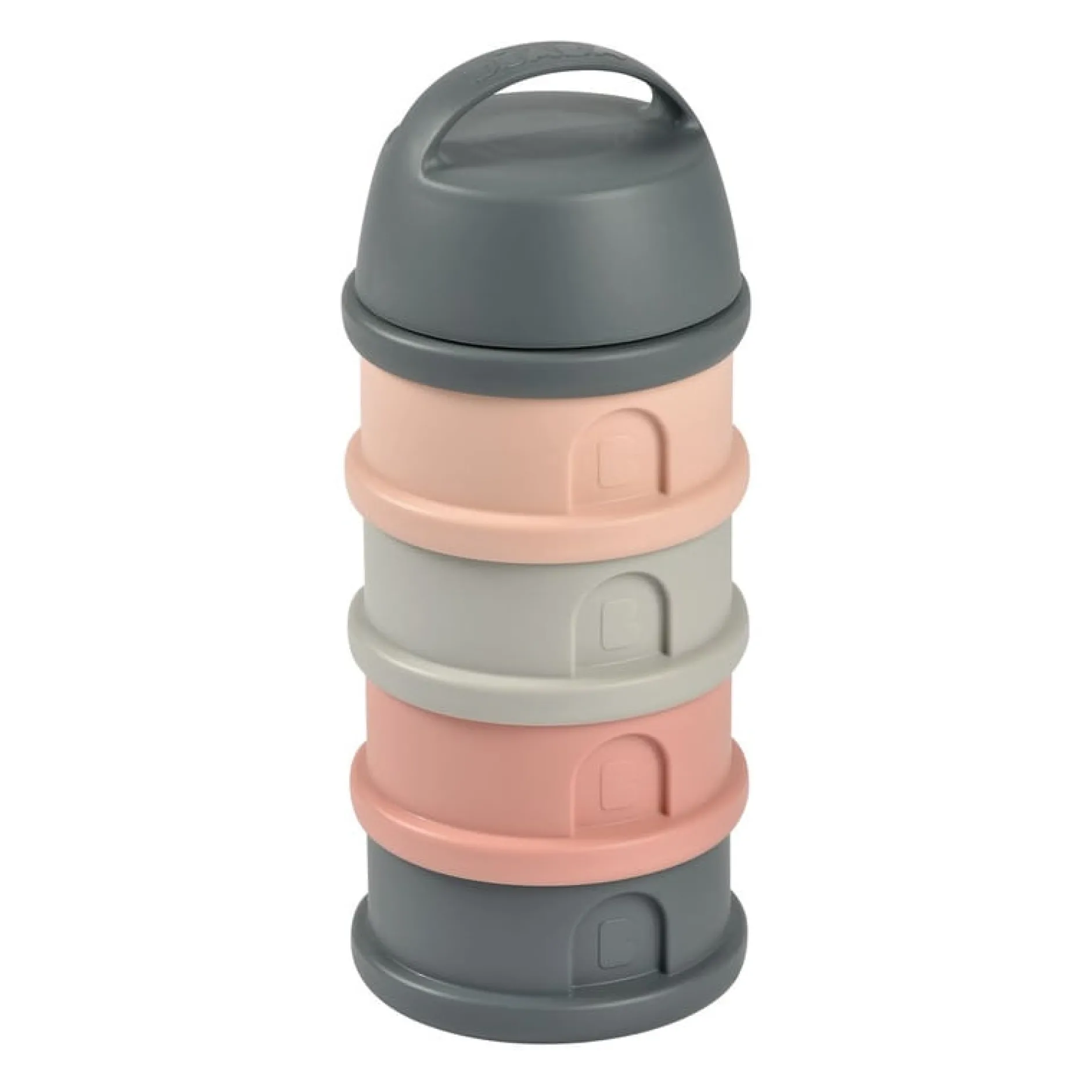 Doseurs*Béaba Boîte Doseuse 4 compartiments de Mineral Grey/Pink