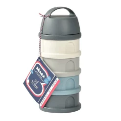 Doseurs*Béaba Boîte Doseuse 4 compartiments de Mineral Grey Blue
