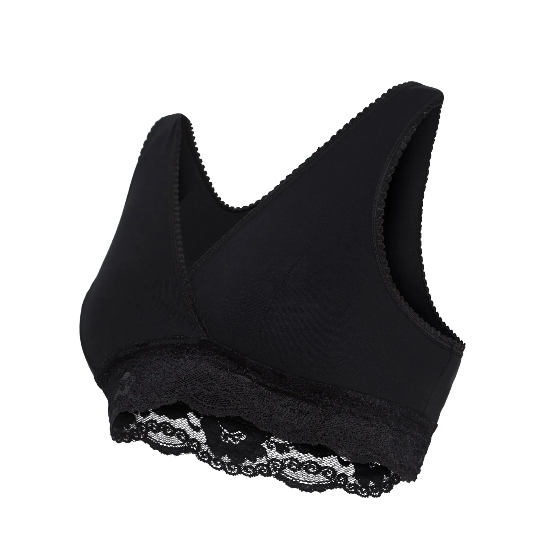 Lingerie|Vêtements*Carriwell Brassière d'allaitement cache-cœur coton bio XL de Noir