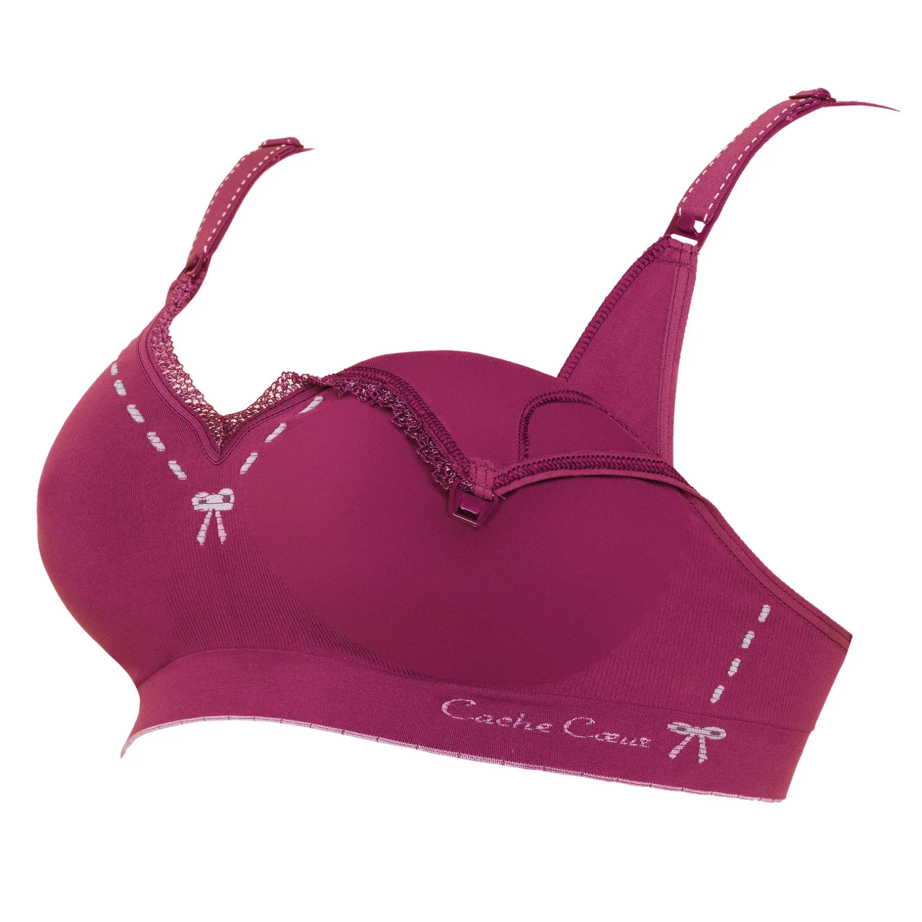 Lingerie|Vêtements*Cache Coeur Brassière de grossesse et d'allaitement Illusion S de Noir