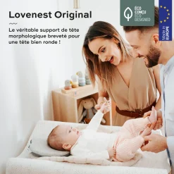 Cales-Bébé*Babymoov Cale-tête morphologique Lovenest Original de Gris