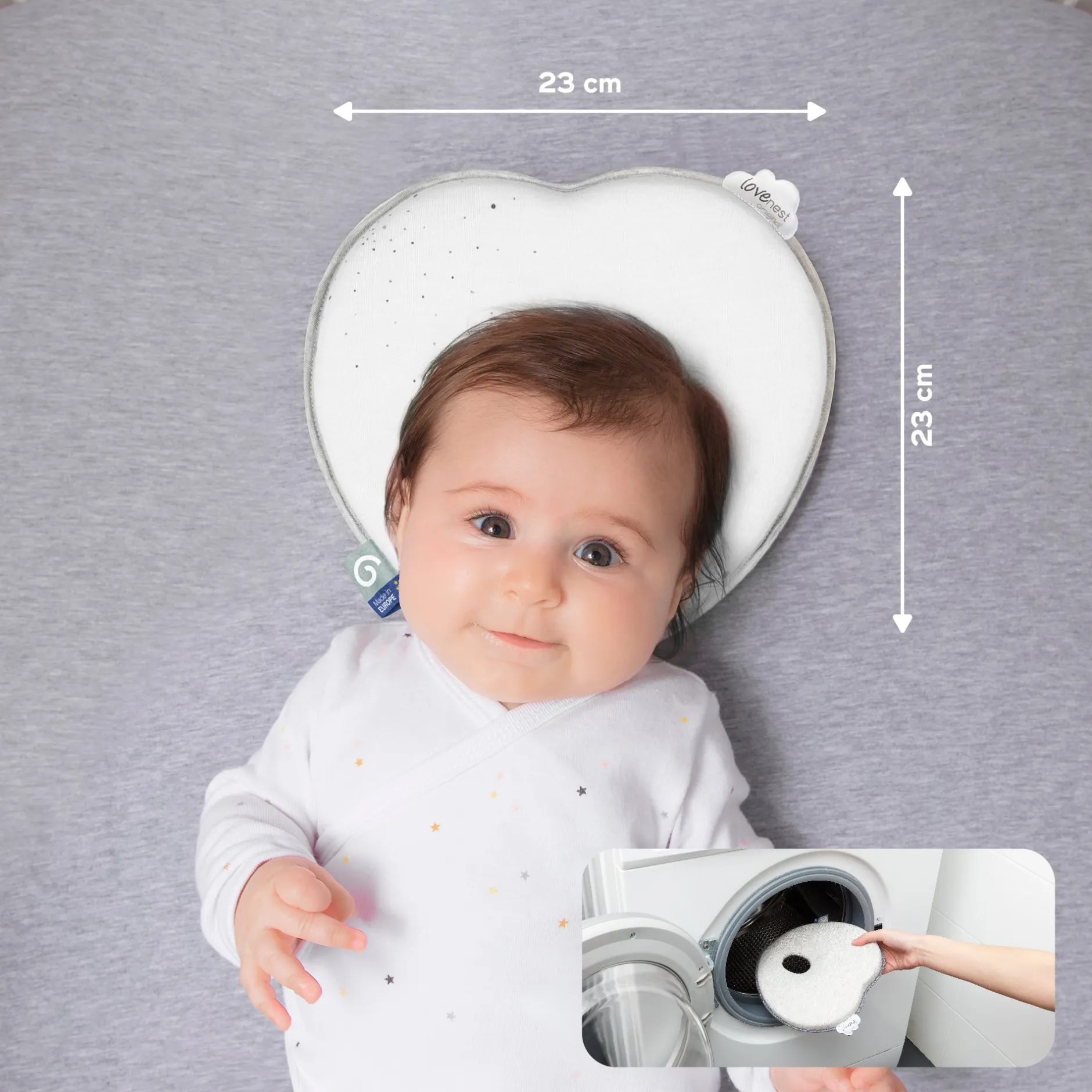 Couettes Et Oreillers|Cales-Bébé*Babymoov Cale-tête morphologique Lovenest Original de White