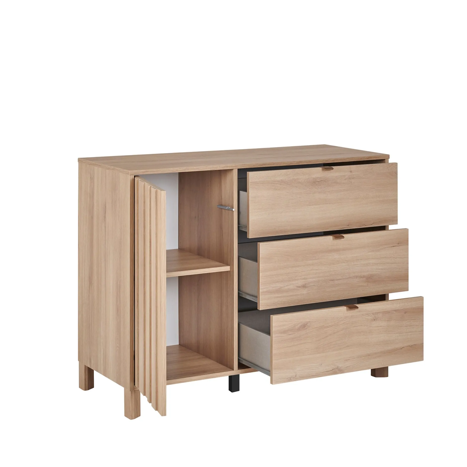 Commodes*Galipette Calypso Commode 1 porte 3 tiroirs 140 cm de Beige