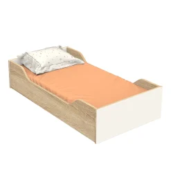 Lits 70X140 Évolutifs*Sauthon Baby's Sweet Home Camille Lit évolutif 70 x 140 cm de Crème Chêne Doré