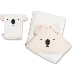 Sorties De Bain*Maïka Cape de bain 100 x 100 cm de Beige Koala