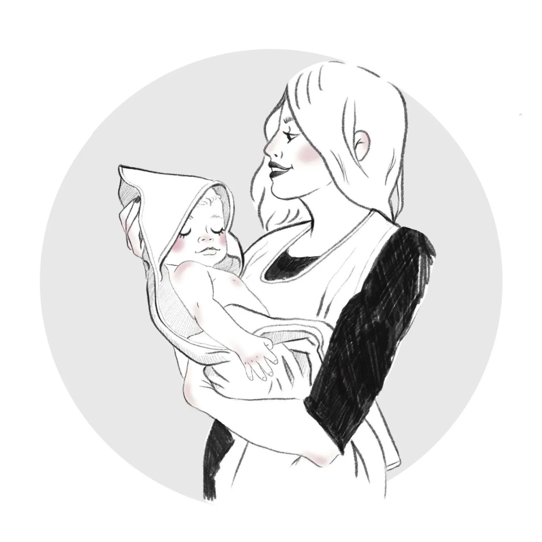 Sorties De Bain*BB&Co Cape de bain tablier de Mousse Lait