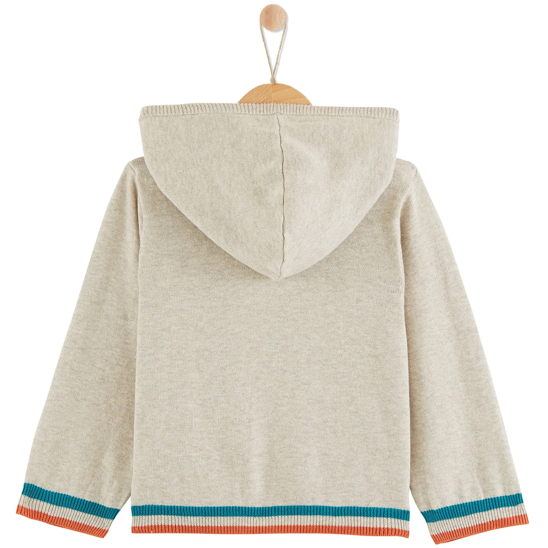 Gilets, Pulls*Marèse Cardigan à capuche Super Bolides 6 mois de Gris mouliné