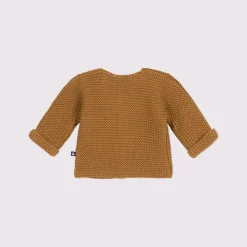 Gilets, Pulls|Gilets, Pulls, Cardigans*Petit Bateau Cardigan en tricot point mousse 3 mois de Cuivre