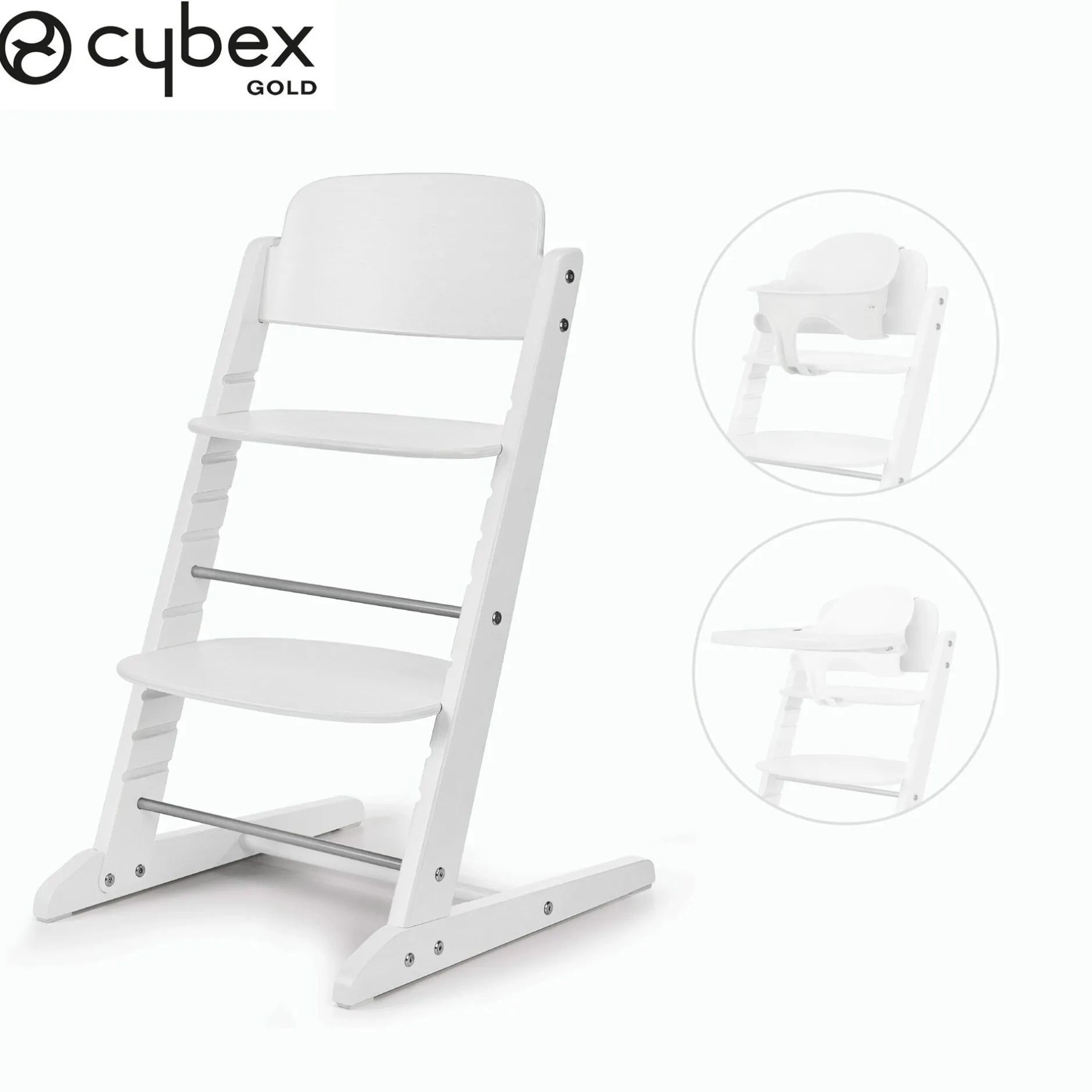Chaises Hautes Évolutives*CYBEX Chaise haute Iris 3 en 1 de All White