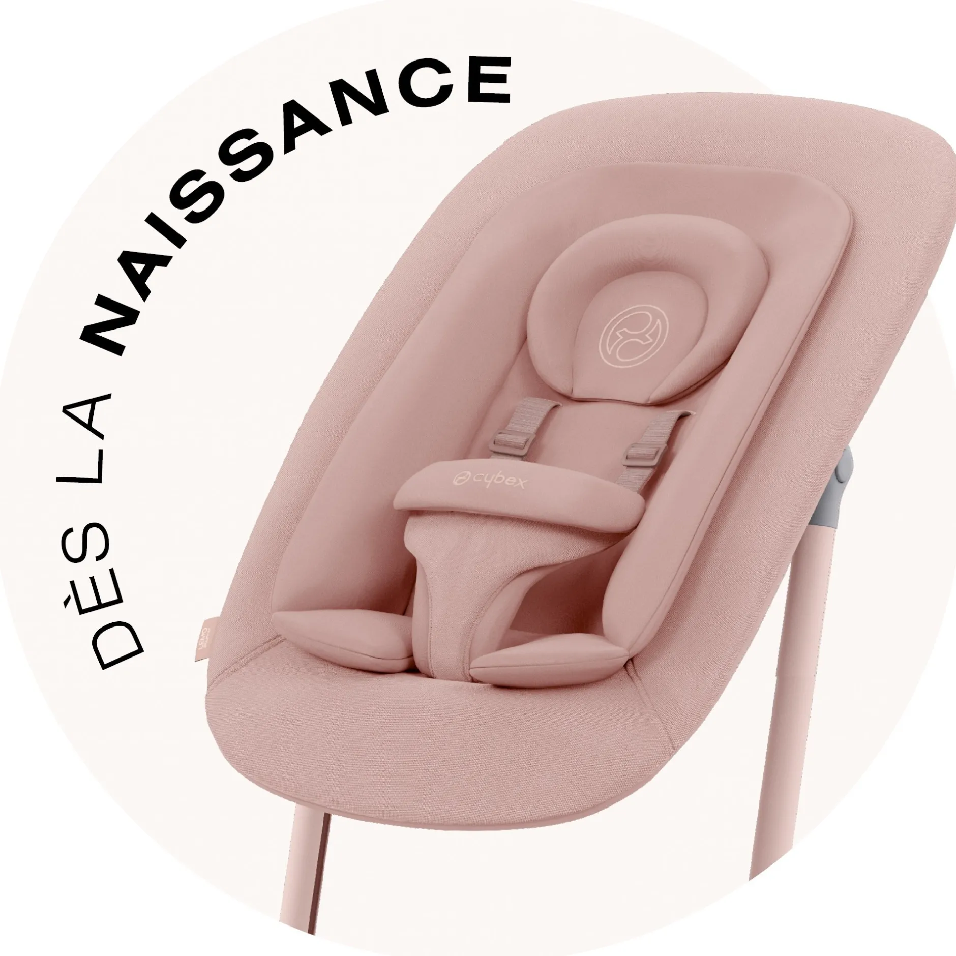 Balancelles|Chaises Hautes Évolutives*CYBEX Chaise haute Lemo 4-en-1 de Pearl Pink