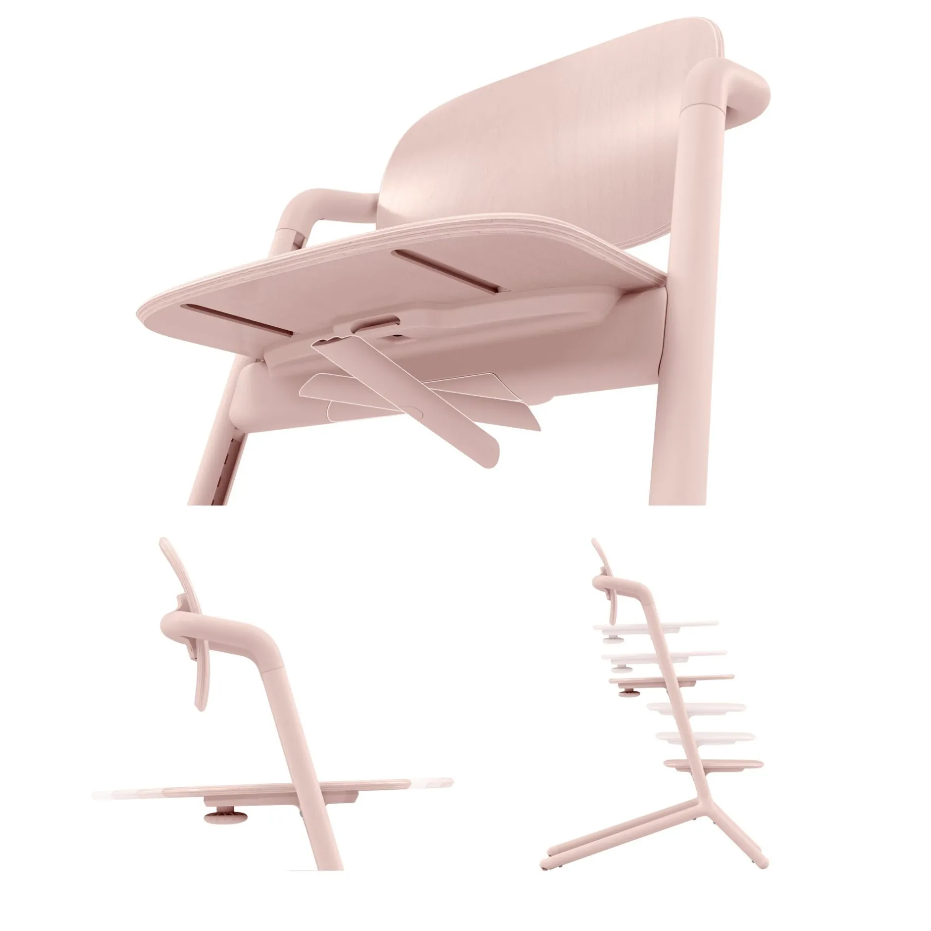 Balancelles|Chaises Hautes Évolutives*CYBEX Chaise haute Lemo 4-en-1 de Pearl Pink