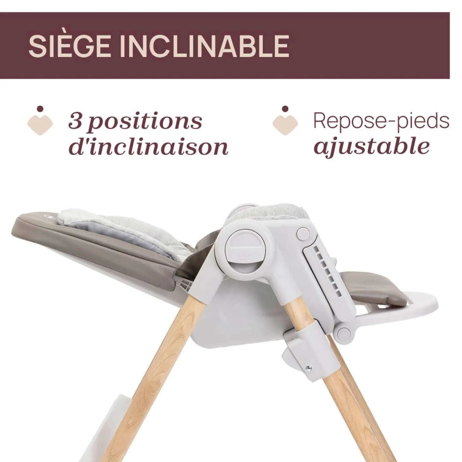 Chaises Hautes Évolutives*Chicco Chaise haute Polly Armonia de Steel