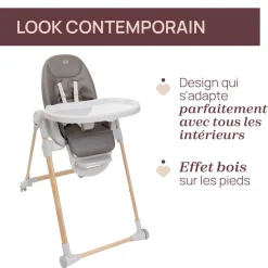 Chaises Hautes Évolutives*Chicco Chaise haute Polly Armonia de Steel