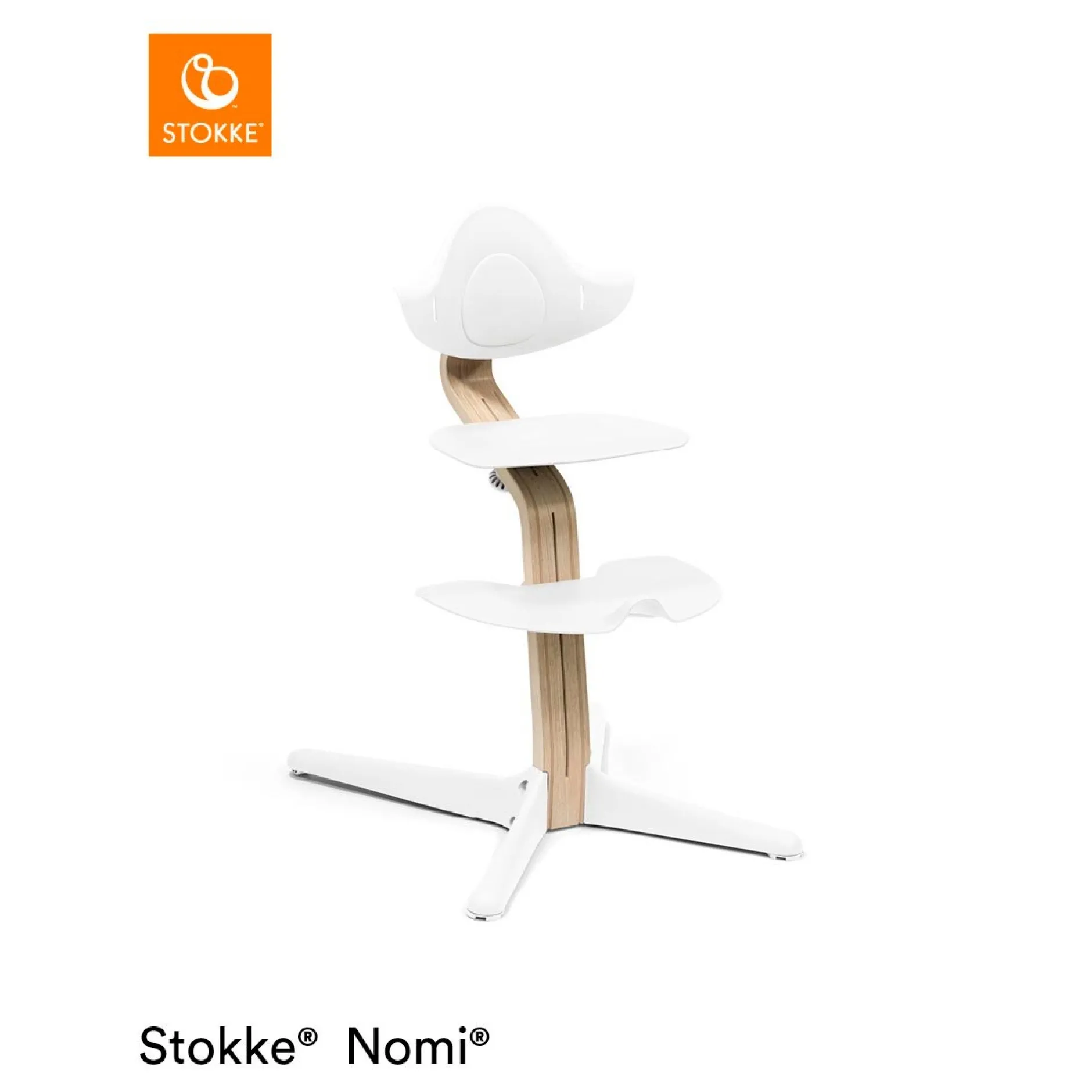 Chaises Hautes Évolutives*Stokke® Chaise Nomi® de Naturel Blanc