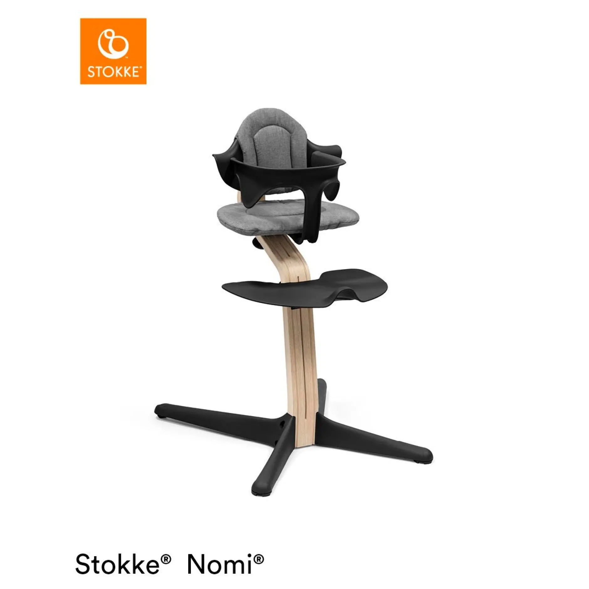 Chaises Hautes Évolutives*Stokke® Chaise Nomi® de Naturel Noir