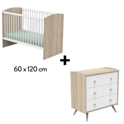 Commodes* Chambre Access Duo : lit 60 x 120 + commode de Sauthon Baby's Sweet Home