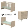 Commodes|Lits 70X140 Évolutifs* Chambre Access Duo : lit évolutif 70 x 140 + commode de Sauthon Baby's Sweet Home