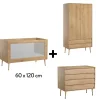 Commodes* Chambre Bosque New : 1 Lit 60x120 cm + 1 Commode + 1 Armoire de Vox