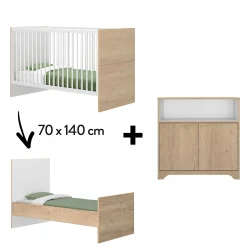 Commodes|Lits 70X140 Évolutifs* Chambre Elea Duo = Lit 70 x 140 cm évolutif + Commode de Galipette