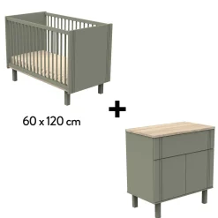 Commodes* Chambre Eléonore Duo : lit 60 x 120 + commode de Sauthon Baby's Sweet Home