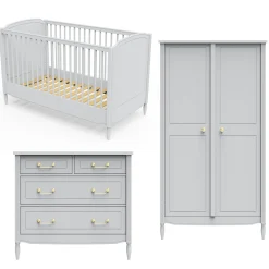 Commodes|Lits 70X140 Évolutifs* Chambre Lafayette : Lit 70 x 140 cm + armoire + commode de Théo