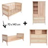 Commodes|Lits 70X140 Évolutifs* Chambre Marelia : Lit 70x140 cm + Armoire + Commode de Théo