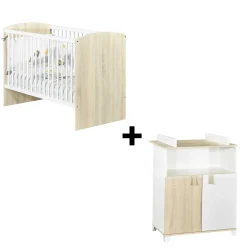 Commodes* Chambre Paulin Duo : Lit 60 x 120 cm + Commode de Sauthon Baby's Sweet Home