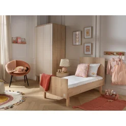 Commodes|Lits 70X140 Évolutifs* Chambre Solène : Lit 70 x 140 cm + Armoire + Commode de Sauthon Baby's Sweet Home