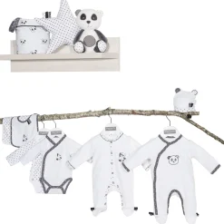 Bavoirs*Sauthon Baby's Sweet Home Chao Chao Lot de 2 Bavoirs 0-1 mois de Noir