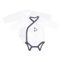 Bodies|Bodies*Sauthon Baby's Sweet Home Chao Chao Lot de 2 bodies Naissance de Blanc et Noir
