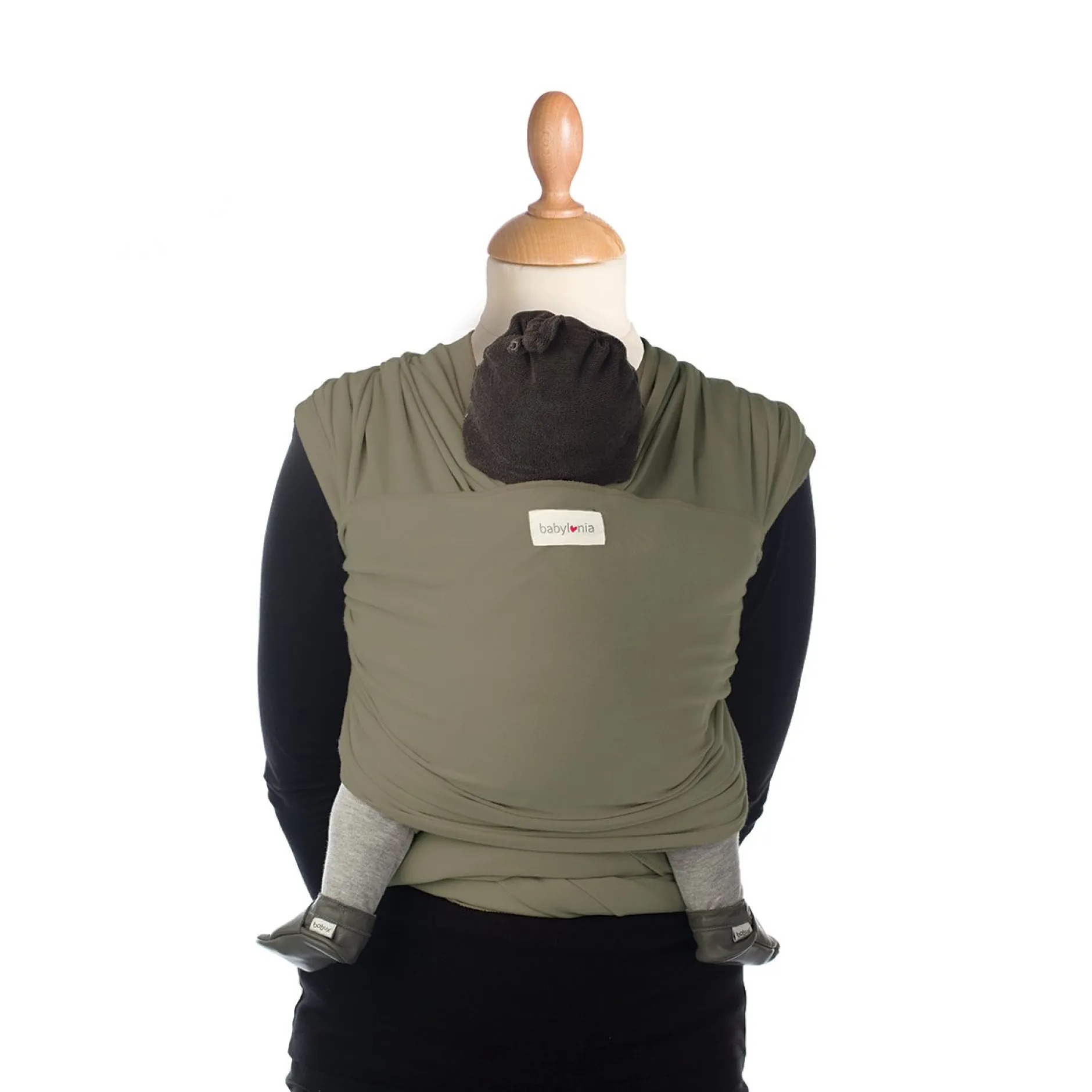 Écharpes De Portage|Tout Pour Vos Balades*Babylonia Écharpe de portage extensible Tricot-Slen bambou bio de Khaki