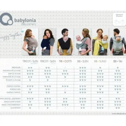 Écharpes De Portage|Tout Pour Vos Balades*Babylonia Écharpe de portage extensible Tricot-Slen bambou bio de Smokey Grey