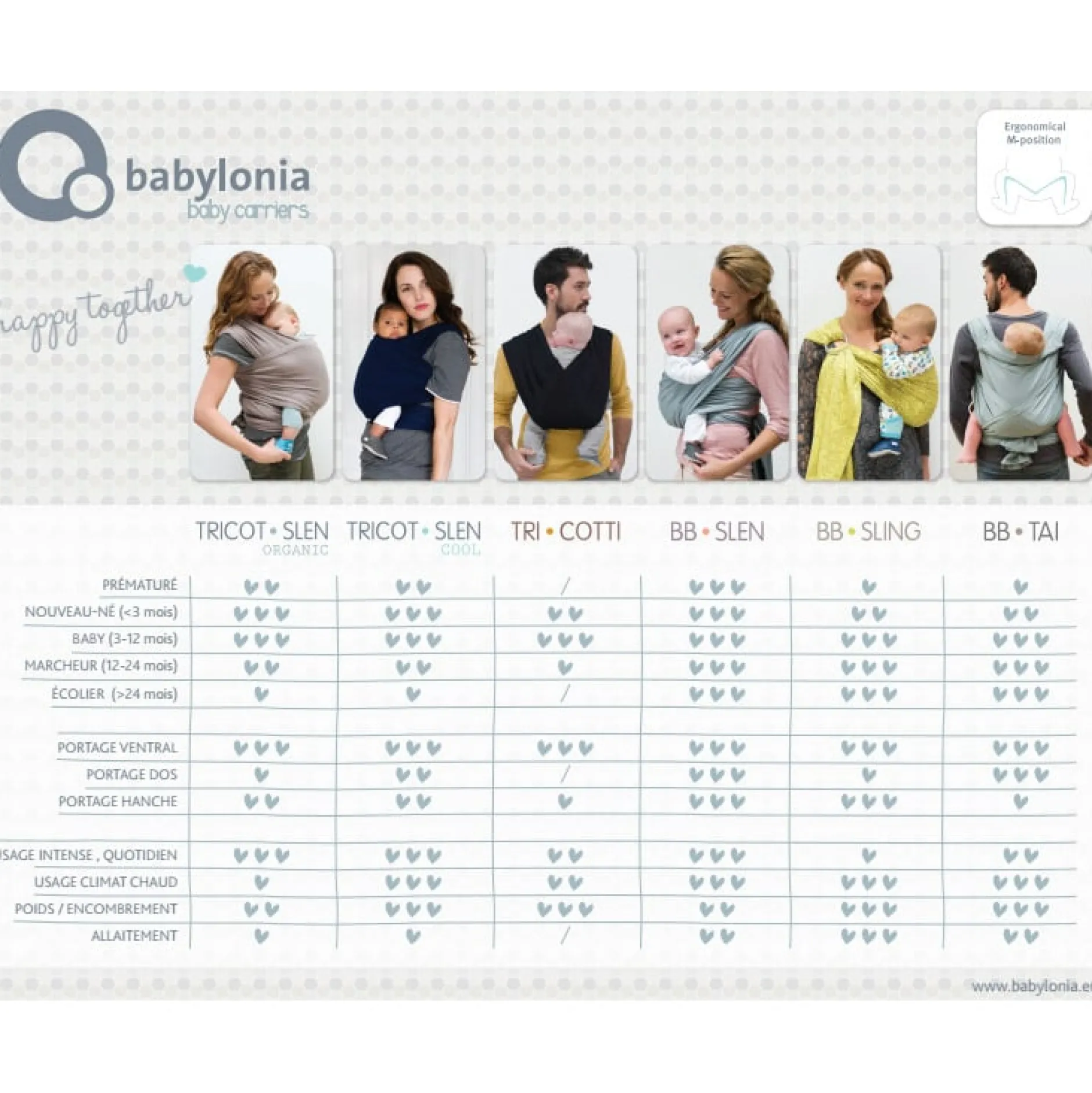 Écharpes De Portage|Tout Pour Vos Balades*Babylonia Écharpe de portage Tricot-Slen Organic extensible bio 540 cm de Jean