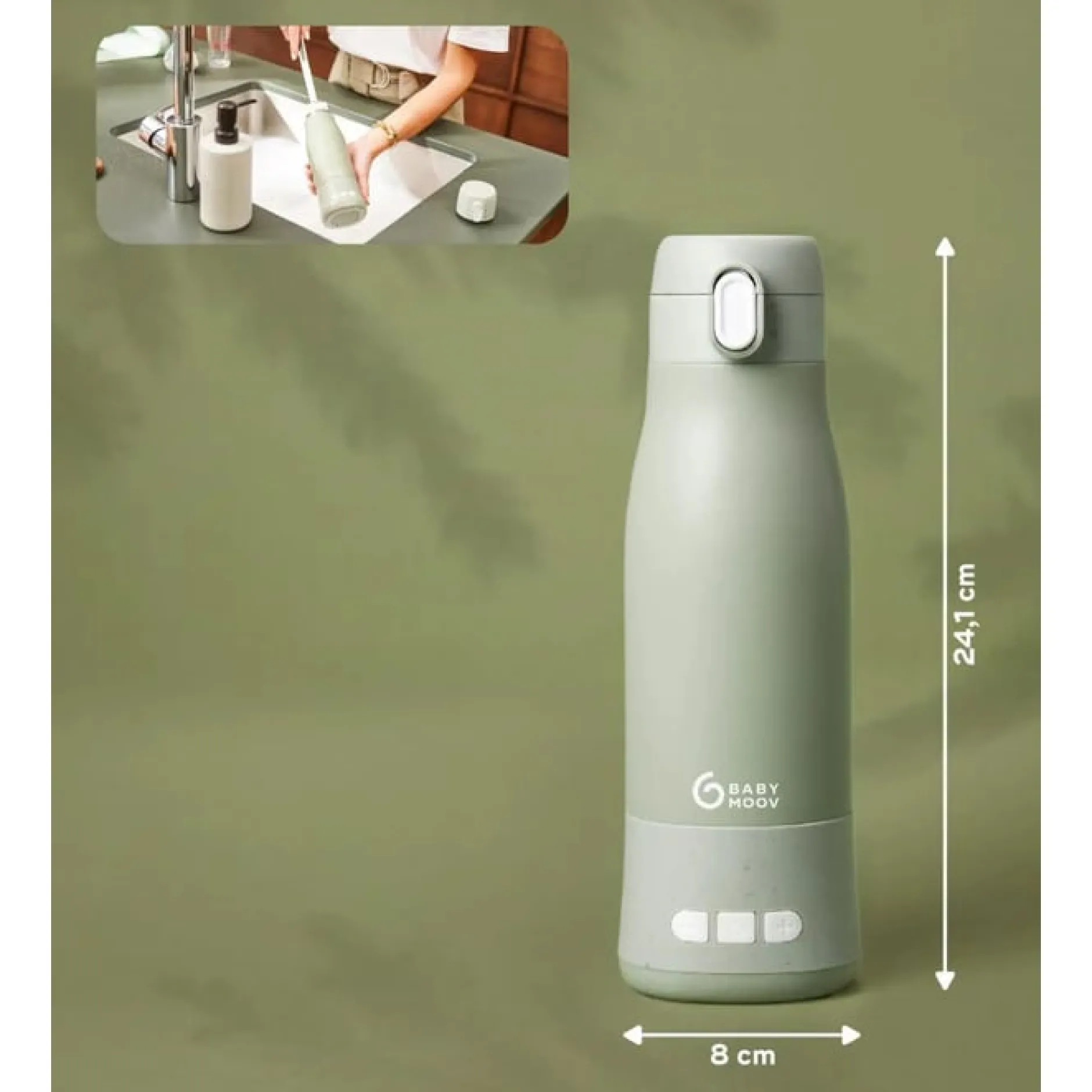 Chauffe-Biberons*Babymoov Chauffe-biberon nomade MOOV & FEED de Vert