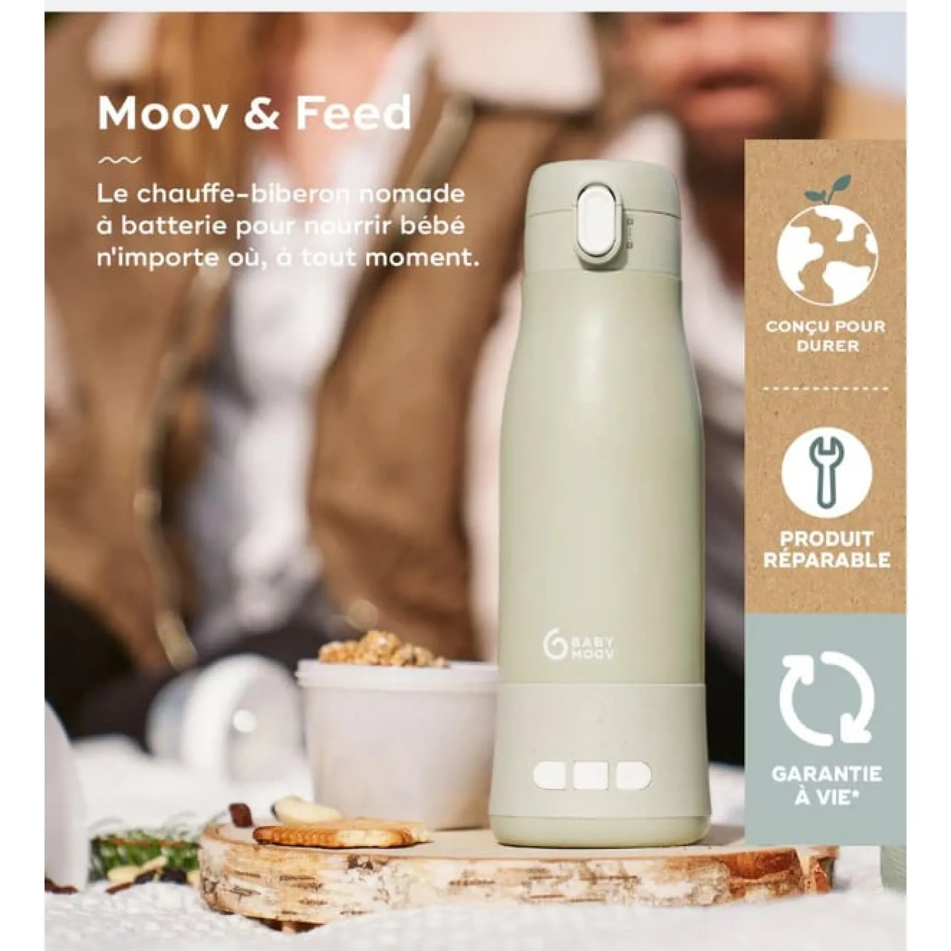 Chauffe-Biberons*Babymoov Chauffe-biberon nomade MOOV & FEED de Vert