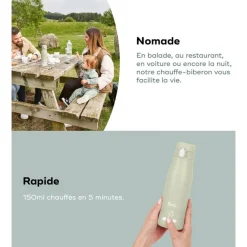 Chauffe-Biberons*Babymoov Chauffe-biberon nomade MOOV & FEED de Vert