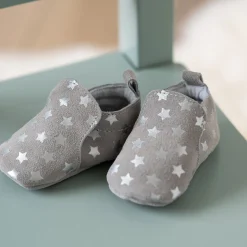 Chaussettes, Chaussons*P'tit bisou Chaussons cuir boy 17/18 de Gris