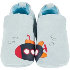 Chaussettes, Chaussons*P'tit bisou Chaussons cuir sous-marin 17/18 de Bleu