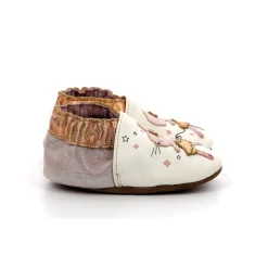 Chaussettes, Collants, Chaussons*Robeez Chaussons Dancing Mouse 17/18 de Blanc rose Glitter