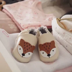 Chaussettes, Chaussons*P'tit bisou Chaussons en cuir de Renard