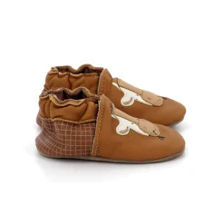 Chaussettes, Chaussons*Robeez Chaussons Funny Cow 17/18 de Marron