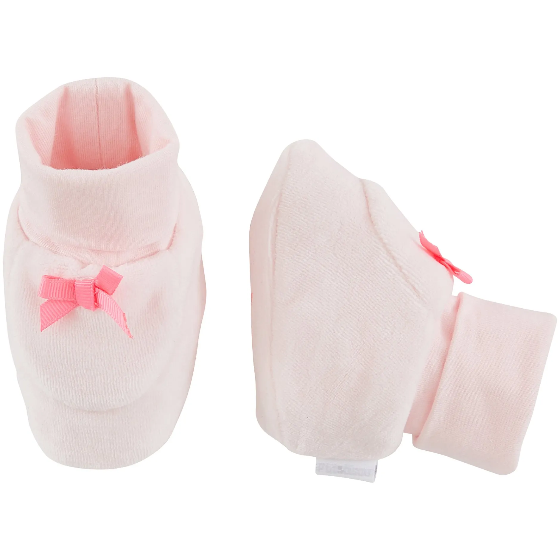 Bonnets, Moufles, Chaussons|Vêtements Naissance*P'tit bisou Chaussons nœuds Lapin Câlin de Rose
